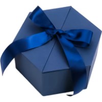 Подарочная коробка New World Hexagon 24x11x11cm Blue (24l1402004)
