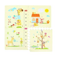 Covoraş-puzzle 4Play Giraffe 61×61×4cm 4pcs