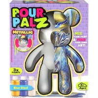 Set pentru creatie Pour Palz DIY Paint Bear-Blue Steel (GSG25022)