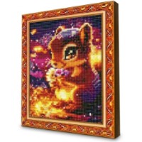 Mozaic cu diamante Art Gallery Premium A Little Chipmunk with Flowers 20x30cm (JS19937)