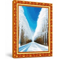 Mozaic cu diamante Art Gallery Premium Avenue of Snow-White Trees 40x50cm (GA88689)