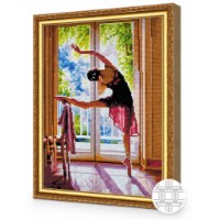 Mozaic cu diamante Art Gallery Premium Ballerina Warming Up 40x50cm (QB201606)