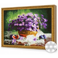 Mozaic cu diamante Art Gallery Premium Basket of Flowers and Figs 40x50cm (QB201508)