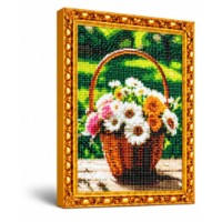 Mozaic cu diamante Art Gallery Premium Basket of Gerbera Daisies 30x40cm (GB90506)
