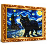 Mozaic cu diamante Art Gallery Premium Black Cat 30x40cm (GB88463)