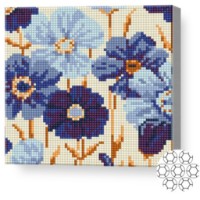 Mozaic cu diamante Art Gallery Premium Blue Flowers 20x20cm (BJ789)