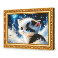 Mozaic cu diamante Art Gallery Premium Blue-Eyed Kitten 40x50cm (GA89711)
