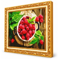 Mozaic cu diamante Art Gallery Premium Bowl of Raspberries and Mint 40x50cm (GA88925)