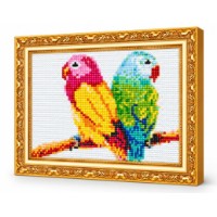 Mozaic cu diamante Art Gallery Premium Brightly Colored Parrots 20x30cm (JS16813)