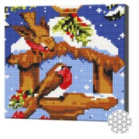 Mozaic cu diamante Art Gallery Premium Bullfinches at the Feeder 20x20cm (BJ452)