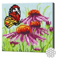 Mozaic cu diamante Art Gallery Premium Butterfly and Flowers 20x20cm (BJ445)