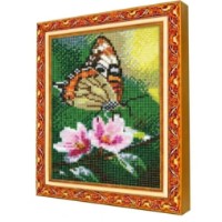 Mozaic cu diamante Art Gallery Premium Butterfly on Flowers 20x30cm (JS18097)