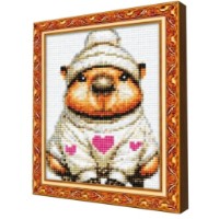 Mozaic cu diamante Art Gallery Premium Capybara in a Hat 20x30cm (JS19034)