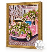 Mozaic cu diamante Art Gallery Premium Car with Flowers 40x50cm (QB204357)
