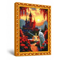 Mozaic cu diamante Art Gallery Premium Castle and Peacock 30x40cm (GB89879)