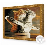 Mozaic cu diamante Art Gallery Premium Cat-Titanic 40x50cm (QB203277)