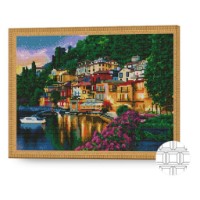 Mozaic cu diamante Art Gallery Premium Coastal Town 40x50cm (QB204205)