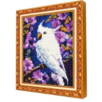 Mozaic cu diamante Art Gallery Premium Cockatoo Among Flowers 20x30cm (JS18023)