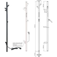 Uscător de prosoape Bemeta Vertex H1180 Black 30W (704151010) imaginea #4 — magazin online Desire.md