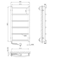 Полотенцесушитель Class Trapetia ДТ04EL 800x400/6 EL (324603) фото №2 — интернет-магазин Desire.md