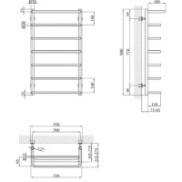 Полотенцесушитель Class ДСп06 900x530/7 (324592) фото №2 — интернет-магазин Desire.md