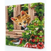 Mozaic cu diamante Art Gallery Premium Curious Kitten 20x20cm (BJ881)