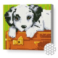 Mozaic cu diamante Art Gallery Premium Dalmatian on a Suitcase 20x20cm (BJ739)