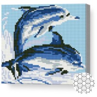 Mozaic cu diamante Art Gallery Premium Dolphins 20x20cm (BJ1044)