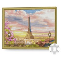 Алмазная мозаика Art Gallery Premium Eiffel Tower at Sunset 40x50cm (QB205816)