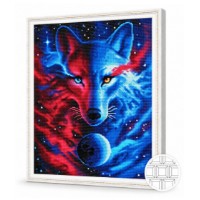 Mozaic cu diamante Art Gallery Premium Fantastic Wolf 40x50cm (QB205548)