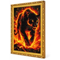 Mozaic cu diamante Art Gallery Premium Fiery Panther 30x40cm (GB91058)