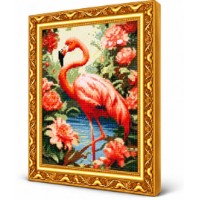Mozaic cu diamante Art Gallery Premium Flamingo Among Flowers 40x50cm (GA89152)