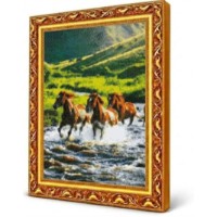Mozaic cu diamante Art Gallery Premium Freedom-Loving Mustangs 40x50cm (GA90462)
