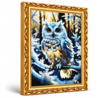 Mozaic cu diamante Art Gallery Premium Frosty Owl 30x40cm (GB88090)