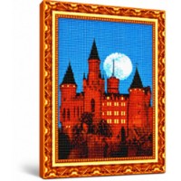 Mozaic cu diamante Art Gallery Premium Full Moon Over the Castle 30x40cm (GB83005)