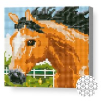 Mozaic cu diamante Art Gallery Premium Ginger Horse 20x20cm (BJ747)
