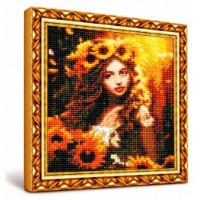 Mozaic cu diamante Art Gallery Premium Girl in a Flower Wreath 30x40cm (GB89382)