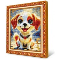 Mozaic cu diamante Art Gallery Premium Happy Puppy 20x30cm (JS17998)
