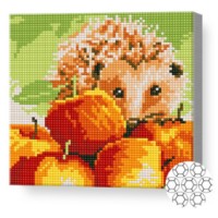 Mozaic cu diamante Art Gallery Premium Hedgehog Among Apples 20x20cm (BJ658)