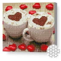 Mozaic cu diamante Art Gallery Premium Hot Chocolate with Hearts 20x20cm (BJ1173)