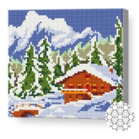Mozaic cu diamante Art Gallery Premium House in a Snowy Forest 20x20cm (BJ725)