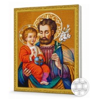 Mozaic cu diamante Art Gallery Premium Icon of Joseph with Jesus 40x50cm (QB205803)