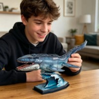 3D-puzzle CubicFun Mosasaurus 76pcs (DS1194h) imaginea #2 — magazin online Desire.md