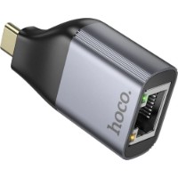 Adaptor Hoco UA35 Type-C to RJ45 Metal Grey imaginea #2 — magazin online Desire.md