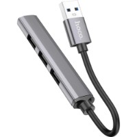 Разветвитель Hoco HB26 4in1 USB Metal Gray