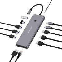 Разветвитель Verbatim 13-in-1 USB-C Pro (32153) фото №2 — интернет-магазин Desire.md