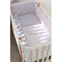 Бортики в кроватку Veres Grey/Pink 3pcs (154.01.04)