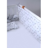 Бортик в кроватку Veres Stars 34x120cm White/Grey (154.001.03) фото №3 — интернет-магазин Desire.md