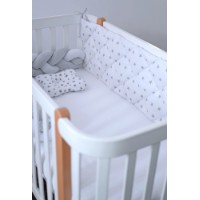 Бортик в кроватку Veres Stars 34x120cm White/Grey (154.001.03) фото №4 — интернет-магазин Desire.md