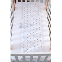 Бортик в кроватку Veres Stars 34x120cm White/Grey (154.001.03) фото №5 — интернет-магазин Desire.md